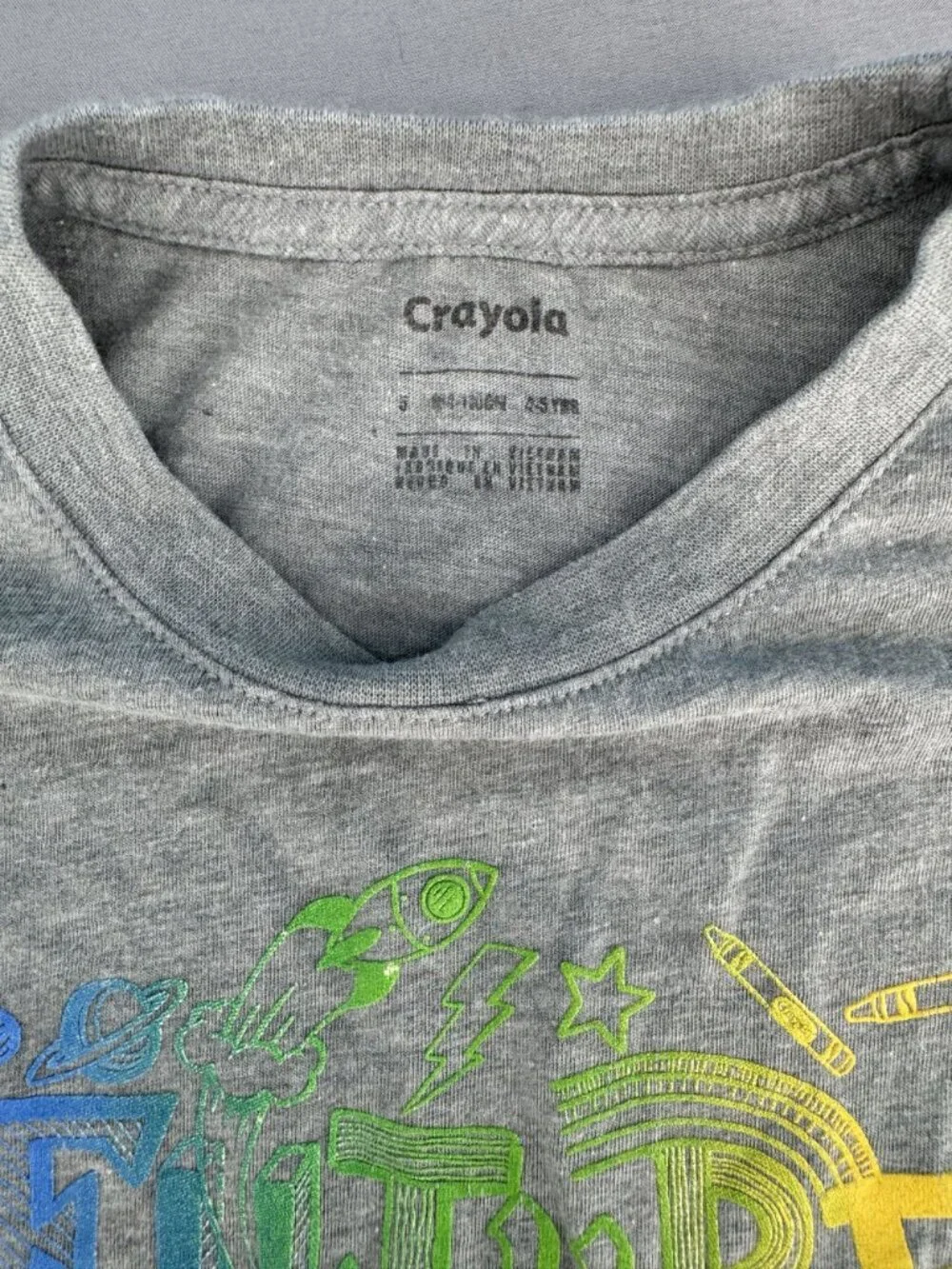 Crayola Kids Gray Future Artist Graphic Short Sleeve T-Shirt Size S (6/6X)